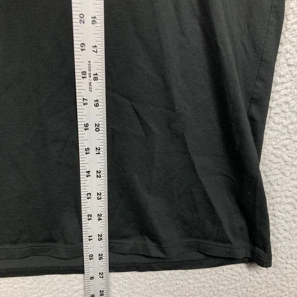 Lacoste V-Neck T-Shirt Womens Large Black 100% Pima Cotton Regular Fit Classic - Picture 4 of 9